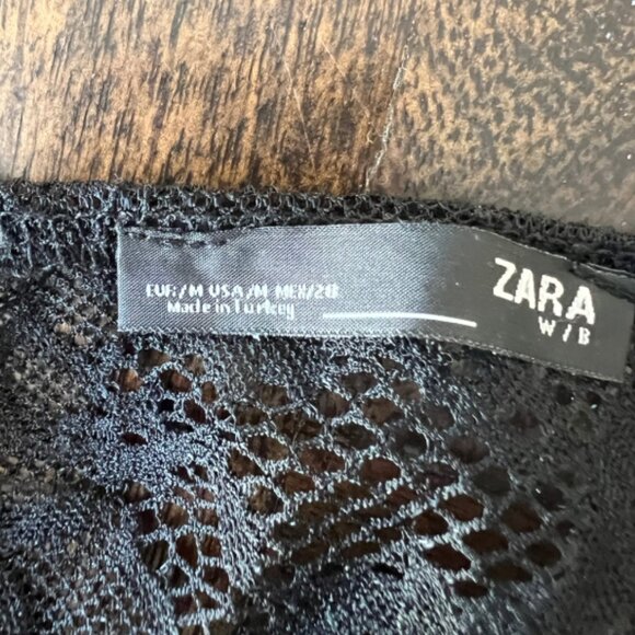Zara Lace Bodysuit with snaps  / M / Black - Picture 6 of 7
